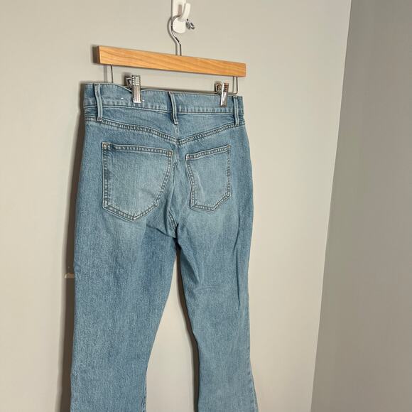 Ann Taylor The Kick Crop High Rise Jeans Size 4 Raw Hem - Picture 14 of 16